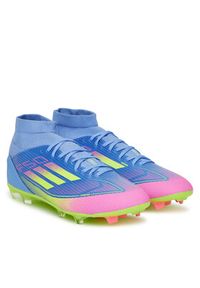 Adidas - adidas Buty do piłki nożnej F50 League Mid Firm/Multi-Ground JI0436 Granatowy. Kolor: niebieski. Materiał: materiał #2