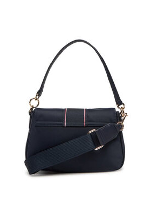 TOMMY HILFIGER - Tommy Hilfiger Torebka Poppy Conv. Crossover Corp AW0AW17168 Granatowy. Kolor: niebieski