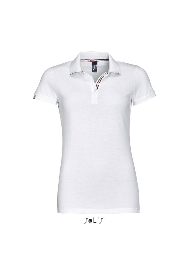 SOL'S - Damska koszulka polo Sol's Patriot. Typ kołnierza: polo. Kolor: wielokolorowy, biały, czerwony. Styl: sportowy