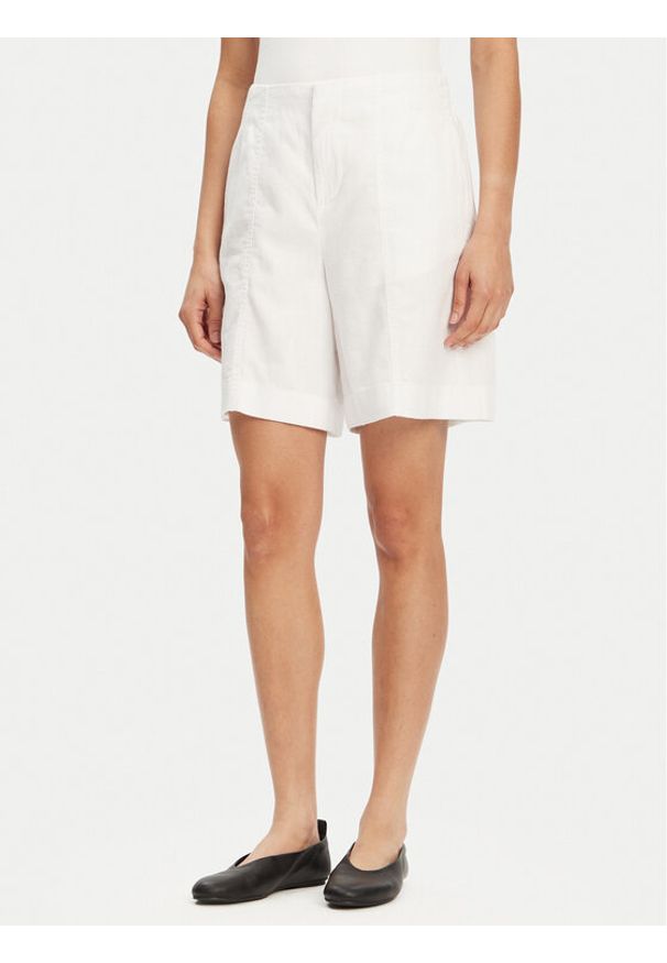 Calvin Klein Jeans Bermudy J20J225219 Biały Relaxed Fit. Kolor: biały. Materiał: bawełna