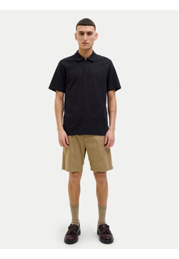 Jack & Jones - Jack&Jones Polo Benja 12269338 Czarny Regular Fit. Typ kołnierza: polo. Kolor: czarny. Materiał: bawełna