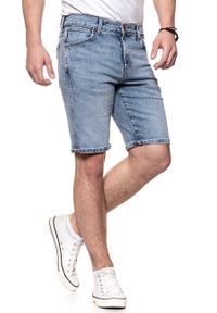 Wrangler - SPODENKI MĘSKIE WRANGLER DENIM SHORT LIGHT MARBLE W14CRE19J. Materiał: denim #3