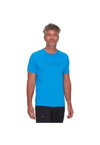 Koszulka szybkoschnąca męska Mammut Selun FL Logo T-Shirt. Kolor: niebieski