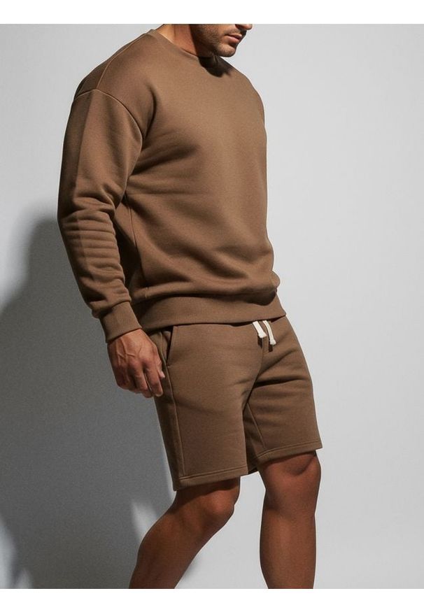 Sinsay - Szorty z wiązaniem - brązowy. Kolor: brązowy