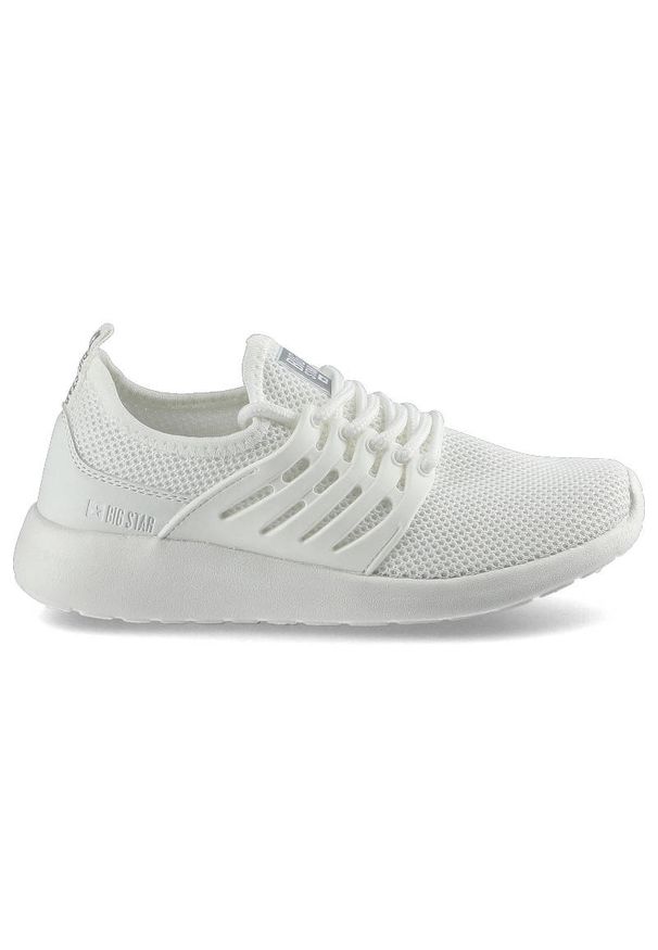 Big-Star - Białe Sneakersy Big Star Dziecięce Buty Lekkie. Okazja: na uczelnię, na spacer. Kolor: biały. Materiał: skóra ekologiczna, materiał. Szerokość cholewki: normalna. Sport: turystyka piesza