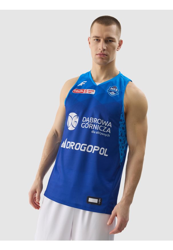 4f - 4F Tank top replika wyjazdowy z sezonu 2023/24 męski 4F x MKS Dąbrowa Górnicza - multikolor M. Kolor: wielokolorowy. Materiał: dzianina