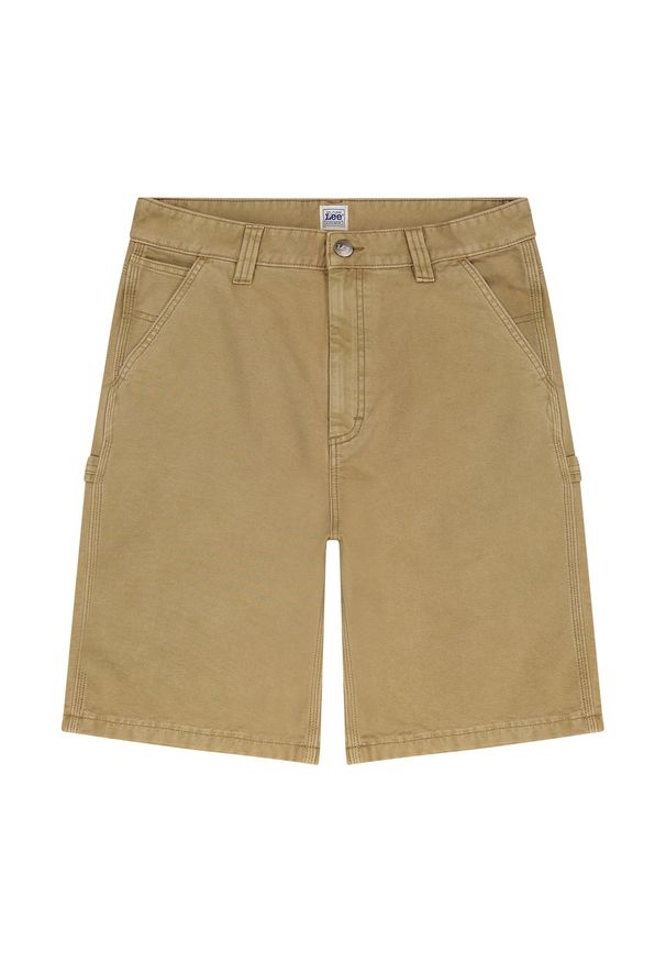 Lee - MĘSKIE SPODENKI LEE CARPENTER SHORT OSCAR KHAKI 112364158. Kolor: brązowy