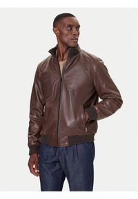 Milestone Kurtka skórzana MSNaldo 53101821280 Brązowy Regular Fit. Kolor: brązowy. Materiał: skóra #1