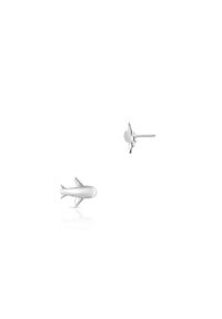 W.KRUK - Kolczyki srebrne samoloty. Materiał: srebrne. Kolor: srebrny. Wzór: aplikacja