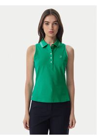 TOMMY HILFIGER - Tommy Hilfiger Polo 1985 WW0WW49561 Zielony Slim Fit. Typ kołnierza: polo. Kolor: zielony. Materiał: bawełna #10