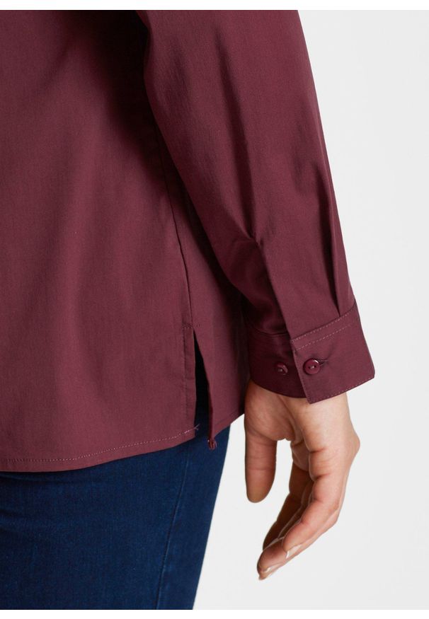 bonprix - Długa bluzka ze stretchem. Kolor: niebieski, czerwony. Długość: długie