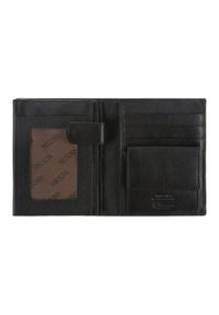 Wittchen - Męski portfel skórzany z przezroczystą przegródką. Kolor: czarny. Materiał: skóra #4