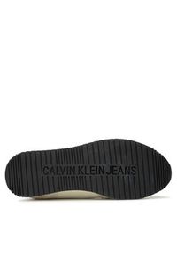 Calvin Klein Jeans Sneakersy Runner Sock Laceup Ny-Lth YM0YM00553 Biały. Kolor: biały. Materiał: skóra, zamsz #4