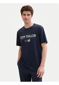 Tom Tailor T-Shirt 1041871 Granatowy Regular Fit. Kolor: niebieski. Materiał: bawełna