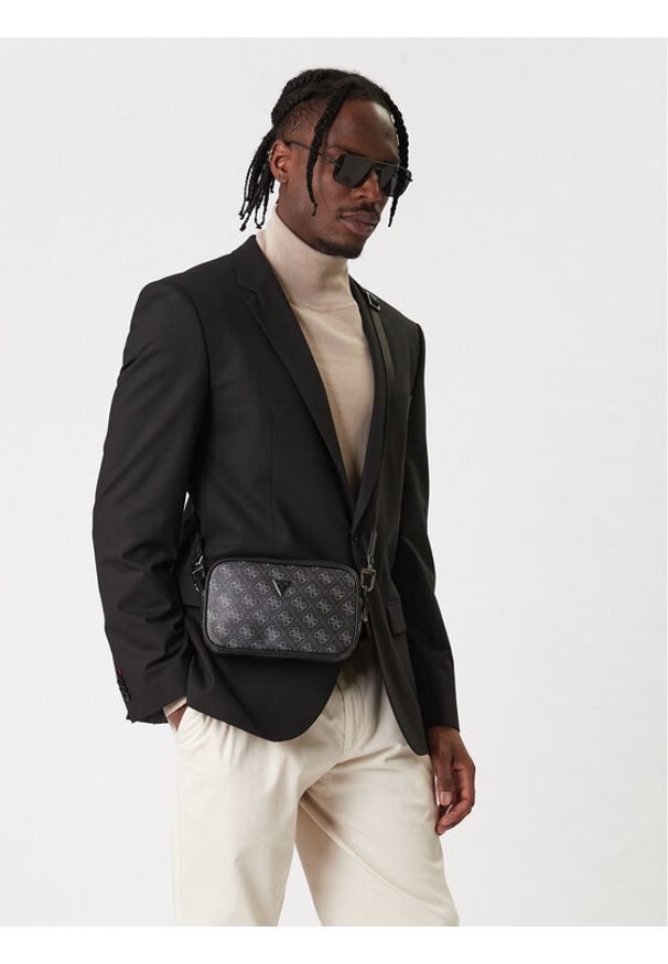 Guess Saszetka HMMILO P6150 Czarny. Kolor: czarny. Materiał: skóra