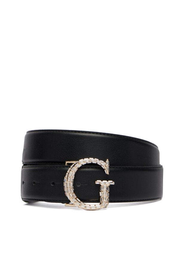 Guess Pasek BW9367 P6335 Czarny. Kolor: czarny. Materiał: skóra