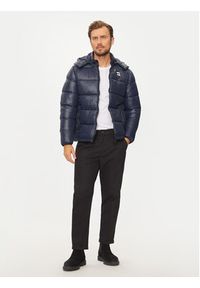 Karl Lagerfeld - KARL LAGERFELD Kurtka puchowa 505022 544590 Granatowy Slim Fit. Typ kołnierza: dekolt w karo. Kolor: niebieski. Materiał: syntetyk #4