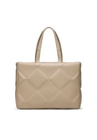 Calvin Klein Torebka Re-Lock Quilt tote Lg K60K610761 Beżowy. Kolor: beżowy. Materiał: skórzane #2
