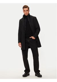 BOSS - Boss Płaszcz wełniany H-Hyde 50502255 Czarny Slim Fit. Kolor: czarny. Materiał: syntetyk #2