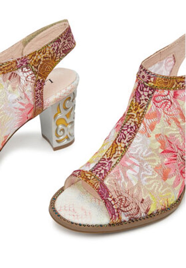 Laura Vita Sandały Ledao 20 Kolorowy. Materiał: skóra. Wzór: kolorowy