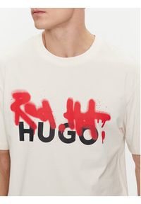 Hugo T-Shirt Dinricko 50508513 Biały Relaxed Fit. Kolor: biały. Materiał: bawełna