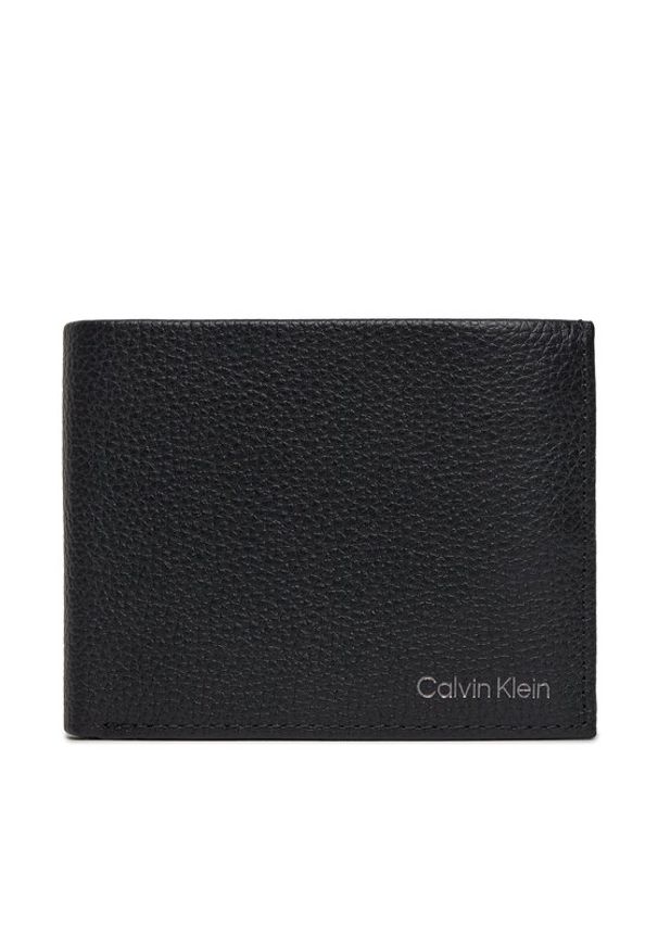 Calvin Klein Duży Portfel Męski Warmth Trifold 10Cc W/Coin L K50K507969 Czarny. Kolor: czarny. Materiał: skóra