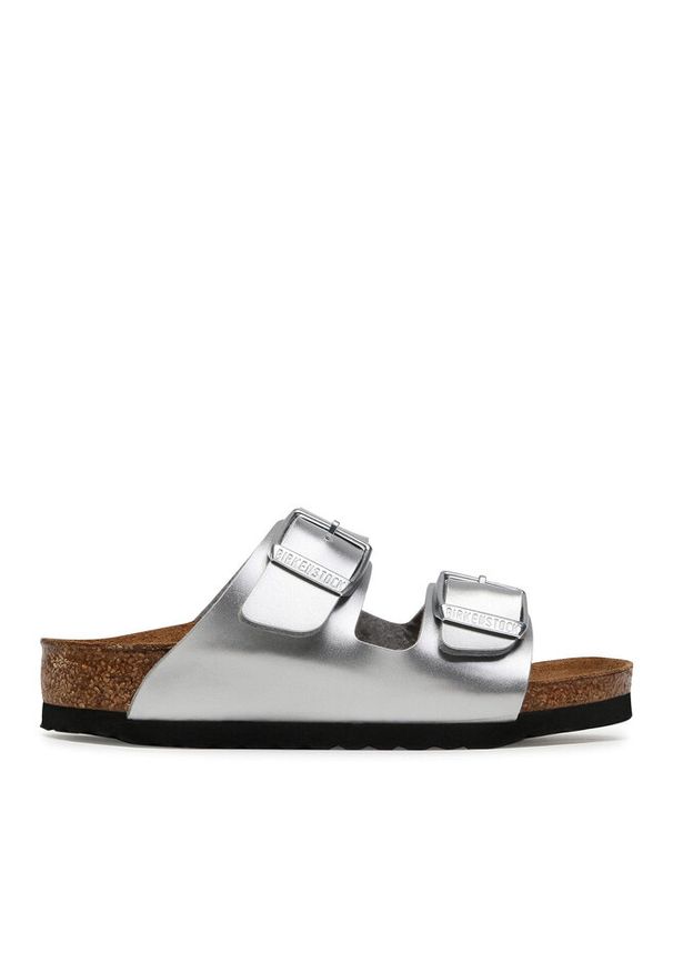 Klapki Birkenstock. Kolor: srebrny