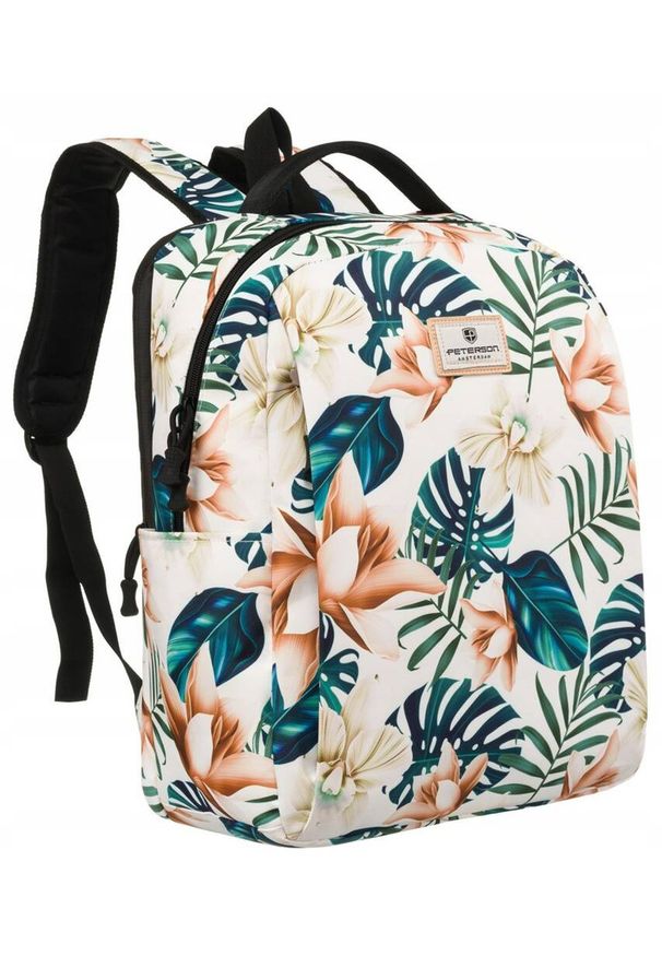 Plecak damski Peterson PTN 77707 biały. Kolor: biały. Materiał: poliester