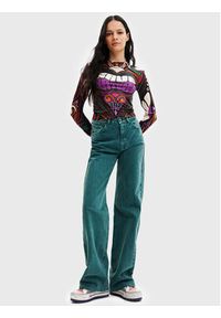 Desigual Bluzka Blair 22WWTK35 Kolorowy Slim Fit. Materiał: syntetyk. Wzór: kolorowy #4