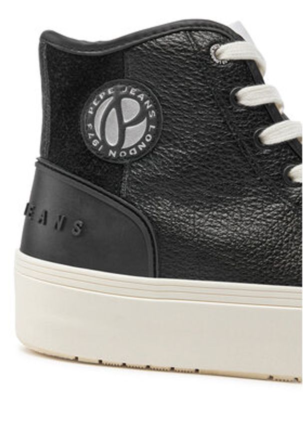 Pepe Jeans Trampki PLS31576 Czarny. Kolor: czarny. Materiał: skóra
