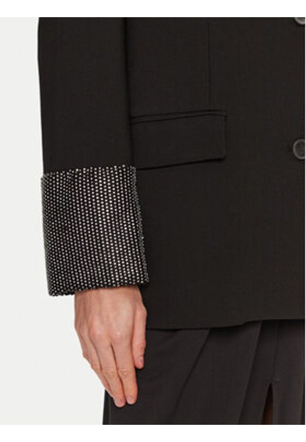 Eleh Marynarka E00277 Czarny Regular Fit. Kolor: czarny. Materiał: syntetyk