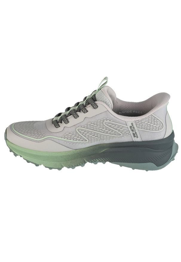 skechers - Buty sportowe Sneakersy damskie, Slip-Ins: Switch Back - Mist. Kolor: szary. Materiał: materiał, syntetyk. Sport: turystyka piesza