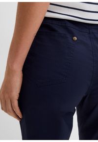 bonprix - Bermudy bawełniane z elastycznym paskiem. Kolor: niebieski. Materiał: bawełna #2