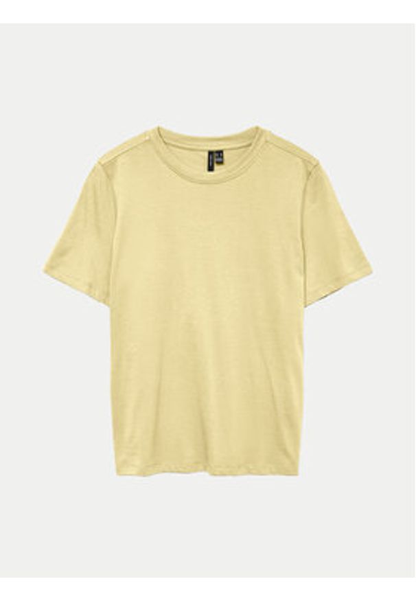 Vero Moda T-Shirt Paulina 10316991 Żółty Regular Fit. Kolor: żółty. Materiał: bawełna