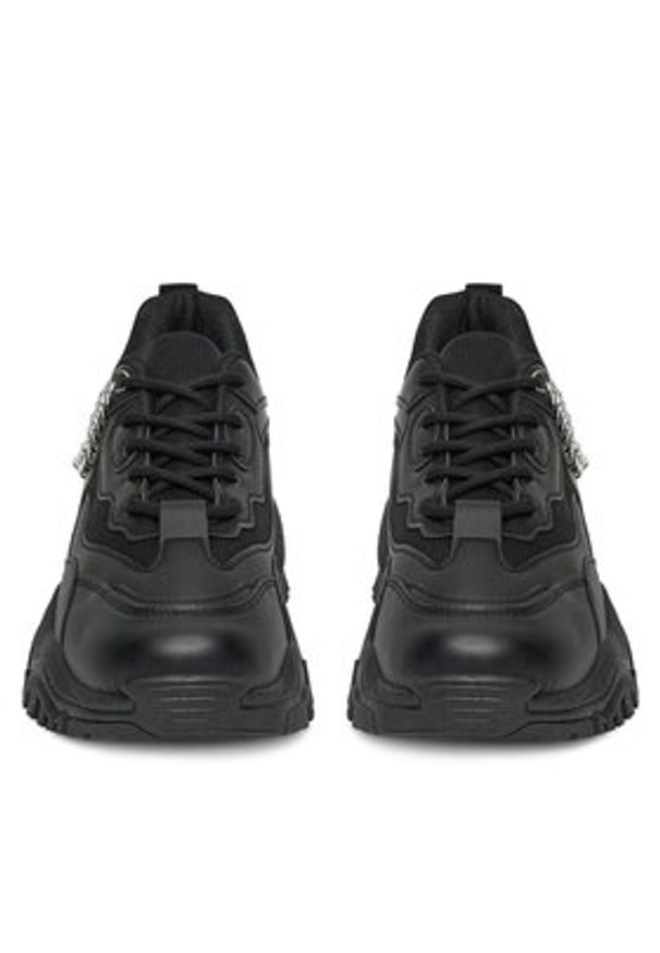 DeeZee Sneakersy NF142 Czarny. Kolor: czarny. Materiał: skóra