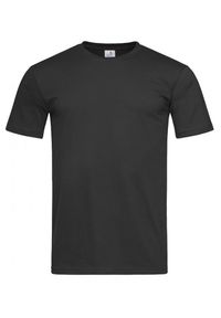 Stedman - Czarny T-Shirt Męski Bez Nadruku -STEDMAN- Koszulka, Krótki Rękaw, Basic, U-neck, 100% Bawełna. Okazja: na co dzień. Kolor: czarny. Materiał: bawełna. Długość rękawa: krótki rękaw. Długość: krótkie. Styl: casual #1