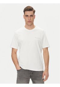 Jack & Jones - Jack&Jones T-Shirt Almeria 12276785 Biały Relaxed Fit. Kolor: biały. Materiał: bawełna