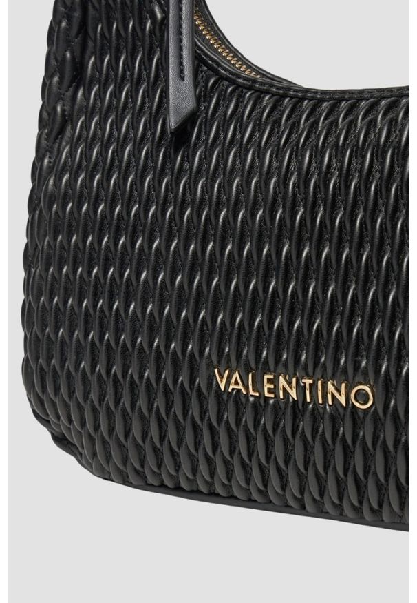 Valentino by Mario Valentino - VALENTINO Czarna torebka damska Frequency Re Hobo Bag. Kolor: czarny. Materiał: skórzane