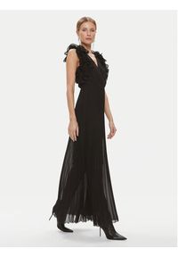 ViCOLO Sukienka wieczorowa TR0635 Czarny Regular Fit. Kolor: czarny. Materiał: syntetyk, wiskoza. Styl: wizytowy #3