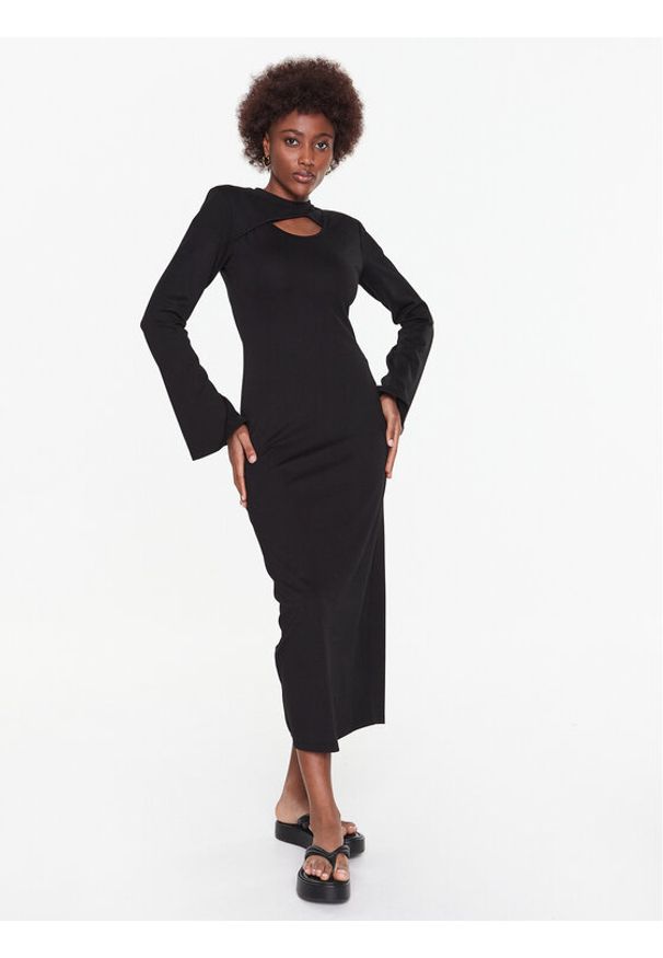 GESTUZ - Gestuz Sukienka codzienna Anka 10906826 Czarny Slim Fit. Okazja: na co dzień. Kolor: czarny. Materiał: wiskoza. Typ sukienki: proste. Styl: casual