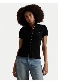 Polo Ralph Lauren Polo 211939272004 Czarny Slim Fit. Typ kołnierza: polo. Kolor: czarny. Materiał: bawełna #1