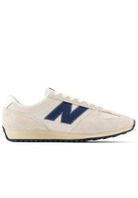 Buty unisex New Balance U4711H9 - beżowe. Kolor: beżowy. Materiał: materiał, zamsz, syntetyk, guma, skóra. Szerokość cholewki: normalna. Wzór: jodełka. Sezon: lato #1
