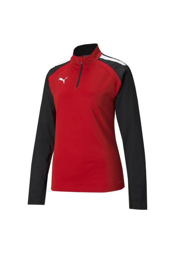 Damski top treningowy 1/4 zip Puma Team Liga. Kolor: czerwony, wielokolorowy, czarny