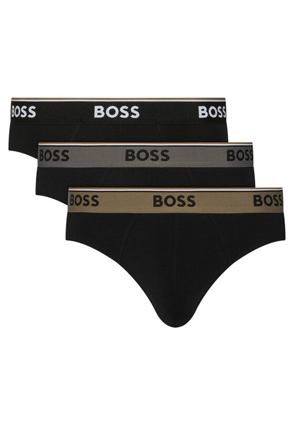 BOSS Komplet slipów 50554683 Czarny. Kolor: czarny. Materiał: bawełna