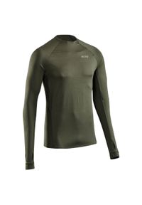 Koszulka sportowa z długim rękawem CEP Reflective męska. Kolor: zielony. Długość rękawa: długi rękaw. Długość: długie. Sport: turystyka piesza