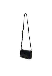 Calvin Klein Torebka Bold Ck Flap Crossbody LV04F1027G Czarny. Kolor: czarny. Materiał: skórzane #5
