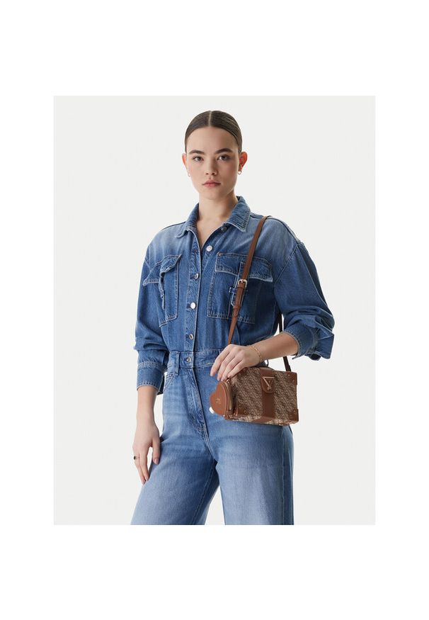 Torebka Guess. Kolor: brązowy