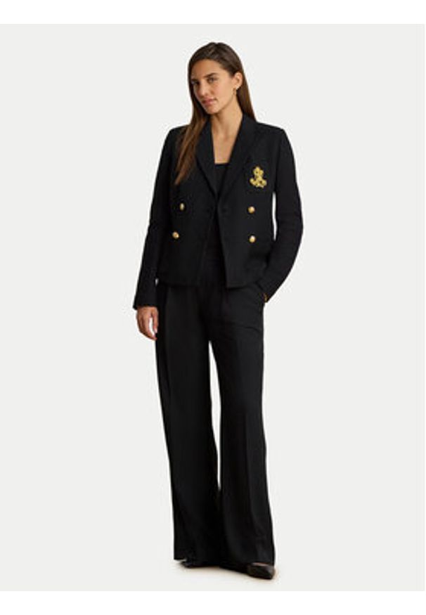 Polo Ralph Lauren Marynarka 200P14021001 Czarny Regular Fit. Typ kołnierza: polo. Kolor: czarny. Materiał: bawełna