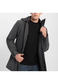 Geox - Kurtka GEOX M KAVEN LONG JKT Szary. Kolor: szary. Materiał: tkanina