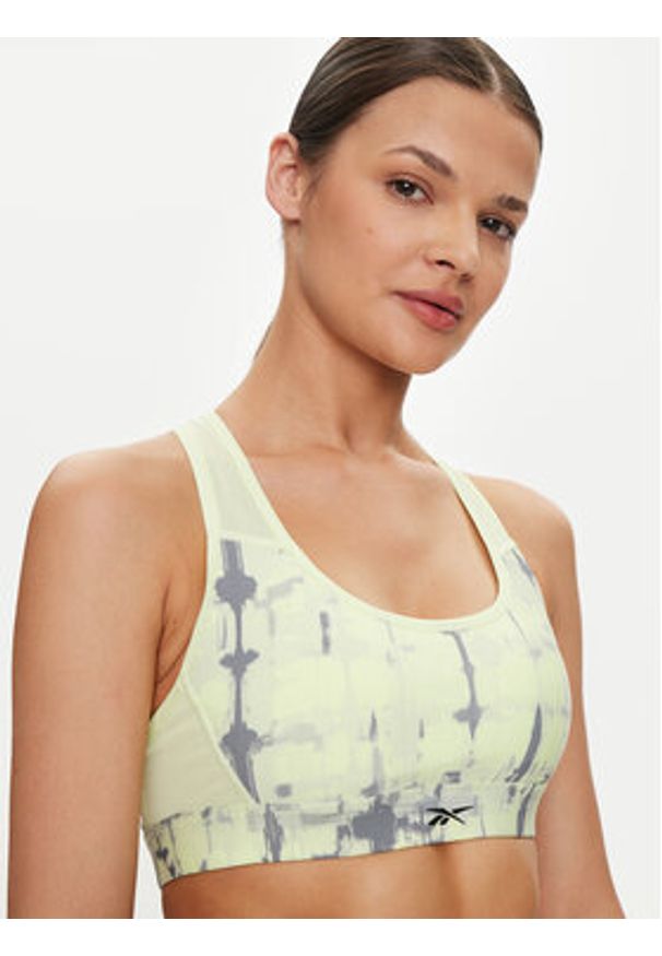 Reebok Biustonosz sportowy Lux Perform Racer Bra-ADP 100037396 Zielony. Kolor: zielony. Materiał: syntetyk